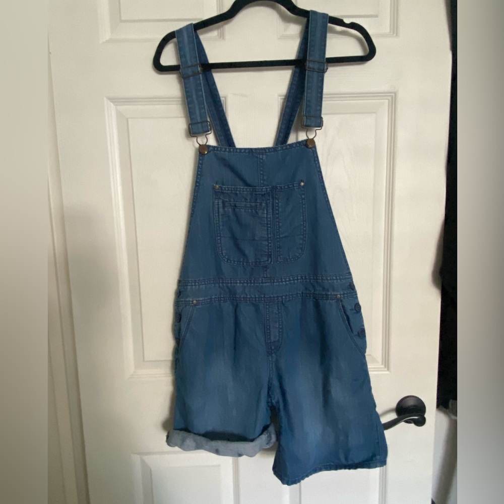 Holding Horses x Anthropologie - Indigo Denim Overalls Shorts